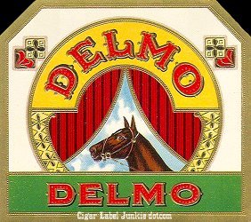 Delmo- cigar box label