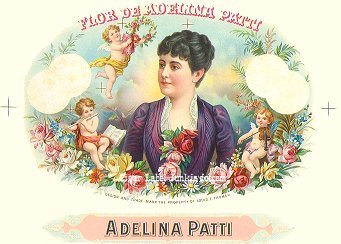 Adelina Patti cigar box label