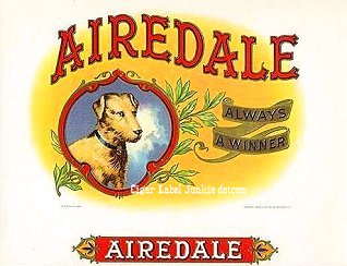 Airedale- cigar box label