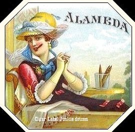Alameda- cigar box label