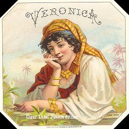 Veronica- cigar box label