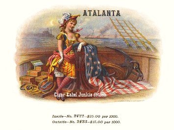 Atalanta- cigar box label