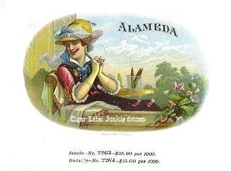 Alameda-cigar box label