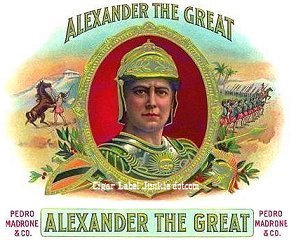Alex the Great-cigar box label