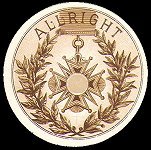Allright seal cigar box label