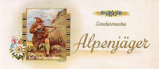 Alpenjager-cigar box label
