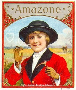 Amazone- cigar box label