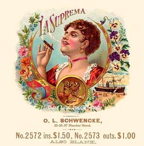 La Suprema- cigar box label