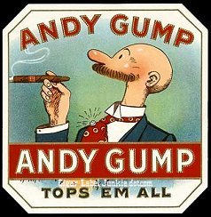 Andy Gump cigar box label