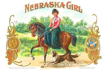 Nebraska Girl- cigar box label