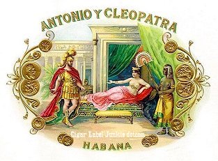 Antonio Cleopatra cigar box label