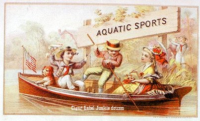 Aquatic Sports-cigar box label