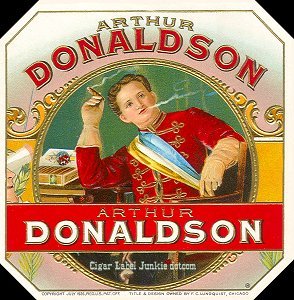 Art Donaldson out- cigar box label