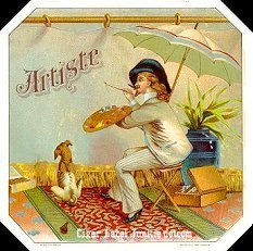Artiste cigar box label