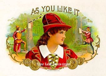 As You Like It cigar box label