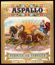 Aspallo outer cigar box label