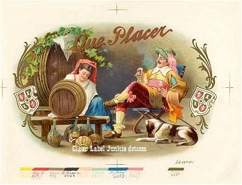 Que Placer- cigar box label