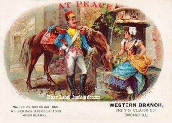 At Peace-cigar box label