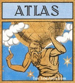 Atlas- cigar box label