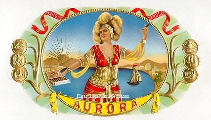 Aurora-cigar box label