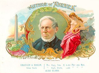 Author America cigar box label