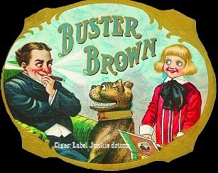 Buster Brown cigar box label