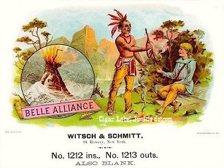 Belle Alliance cigar box label