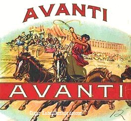 Avanti- cigar box label
