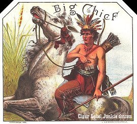 Big Chief cigar label