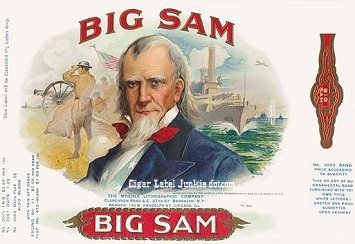 Big Sam cigar box label