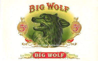 Big Wolf inner cigar label