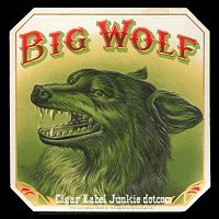 Big Wolf outer cigar box label