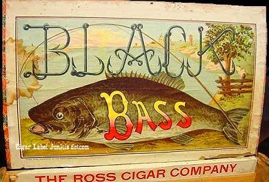 Black Bass- cigar box label