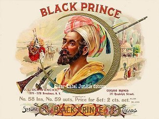 Black Prince cigar box label