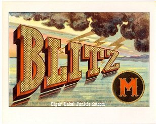 Blitz cigar box label