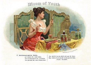 Bloom of Youth cigar box label