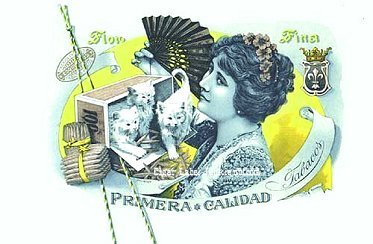 Blue Cat- cigar box label