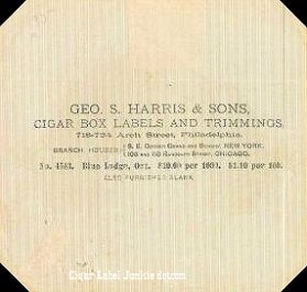 Blue Lodge back- cigar box label