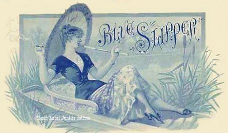 Blue Slipper- cigar box label