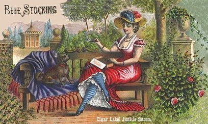 Blue Stocking-cigar box label
