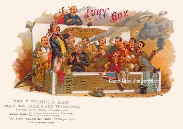 Jury Box- cigar box label