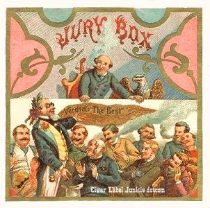 Jury Box- cigar box label