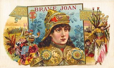 Brave Joan cigar box label