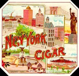 NY Cigar- cigar box label