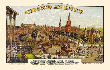 Grand Avenue- cigar box label