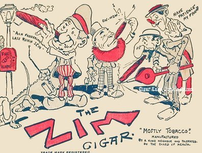 Zim Cigars- cigar box label