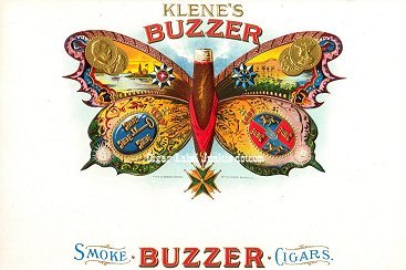 Klene's Buzzer cigar box label