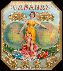 Cabanas outer cigar label