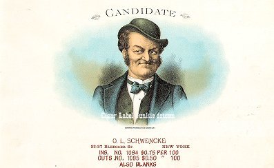 Candidate-cigar box label
