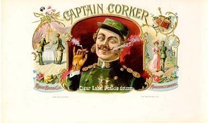 Captain Corker-cigar box label